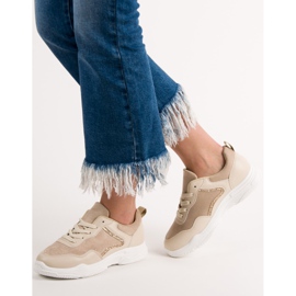 SHELOVET Zapatillas de moda beige 2