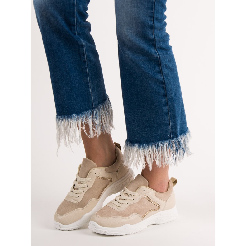 SHELOVET Zapatillas de moda beige 1