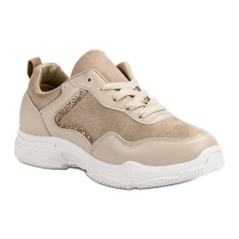 SHELOVET Zapatillas de moda beige 3