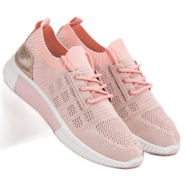 Primavera Zapatos sin cordones rosas rosado 1