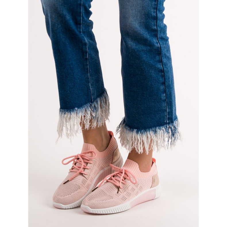 Primavera Zapatos sin cordones rosas rosado 2