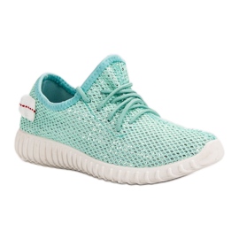 SHELOVET Zapatos sin cordones con lentejuelas verde 4