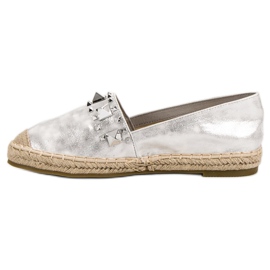 Janessa Alpargatas con tachuelas gris 5