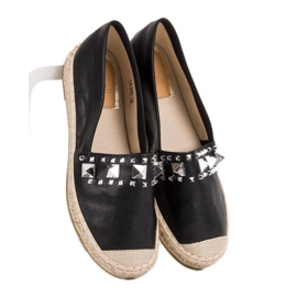 Janessa Alpargatas con tachuelas negro 6