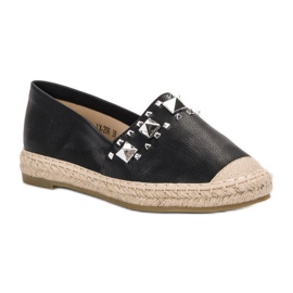 Janessa Alpargatas con tachuelas negro 3