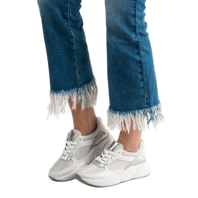 Ideal Shoes Zapatos deportivos blancos 2