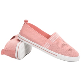 SHELOVET Zapatillas de tejido rosado 1