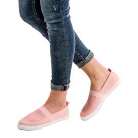 SHELOVET Zapatillas de tejido rosado 3