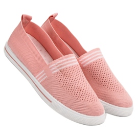 SHELOVET Zapatillas de tejido rosado 4