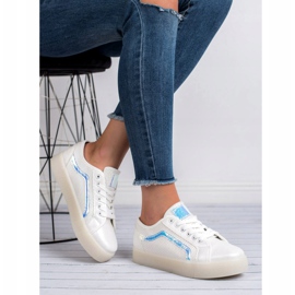 SHELOVET Zapatos casuales para mujer blanco 3