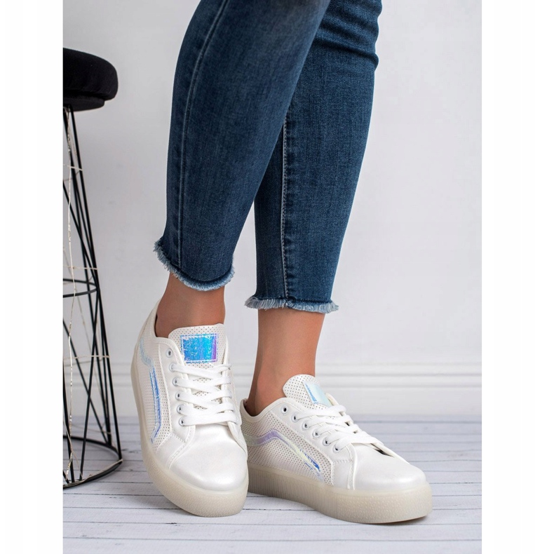 SHELOVET Zapatos casuales para mujer blanco 2