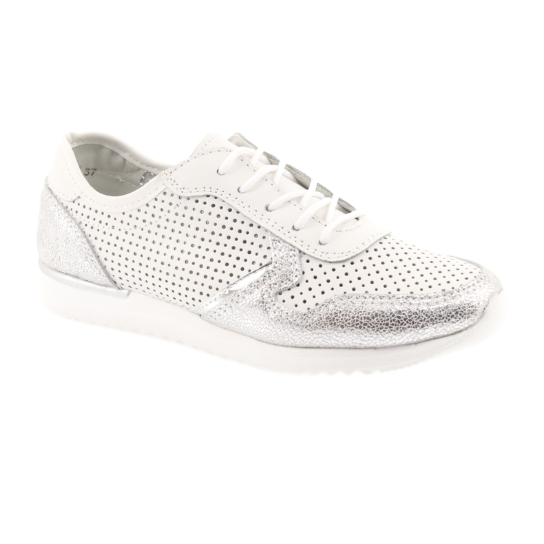 Zapatillas deportivas de mujer Filippo 737 blancas y plateadas blanco gris 1