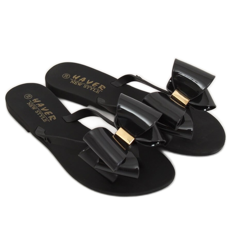 Negro KM104 Chanclas Meliski negras 2