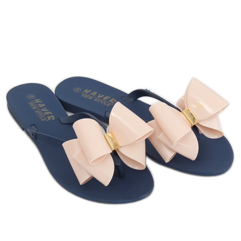 Chanclas meliski azul marino-beige KM104 NAVY / D.BEIGE marrón 2