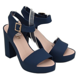 Sandalias de tacón Meliski KM202 Azul marino 1