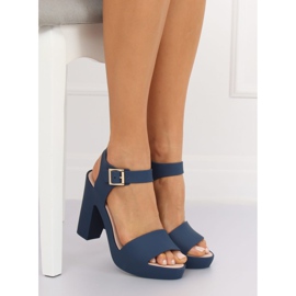Sandalias de tacón Meliski KM202 Azul marino 3