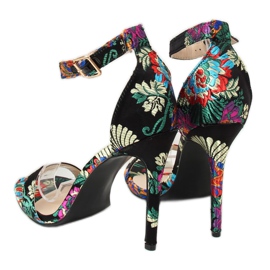 Sandalias negras orientales KSL708 Negro multicolor 3
