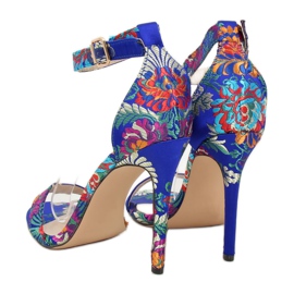 Sandalias orientales azul marino KSL708 Azul multicolor 2
