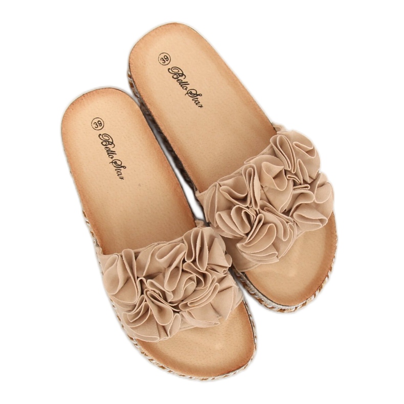 Zapatillas de mujer beige S61 Beige 2