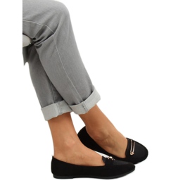 Mocasines de mujer negros VS-662 Black 1 Mocasines de mujer negros VS-662 Black 1