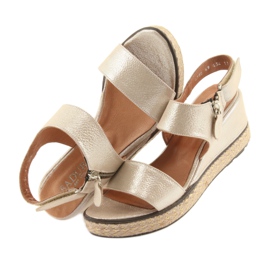 Sandalias cuña Badura 4750 golden cappuccino dorado 5