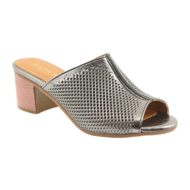 Badura Capas de cuero a puertas de trabajo para mujeres 5311 Plata gris 1 Badura Capas de cuero a puertas de trabajo para mujeres 5311 Plata gris 1