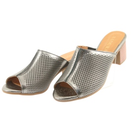 Badura Capas de cuero a puertas de trabajo para mujeres 5311 Plata gris 3 Badura Capas de cuero a puertas de trabajo para mujeres 5311 Plata gris 3