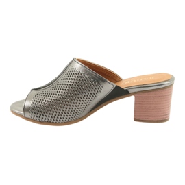 Badura Capas de cuero a puertas de trabajo para mujeres 5311 Plata gris 2 Badura Capas de cuero a puertas de trabajo para mujeres 5311 Plata gris 2