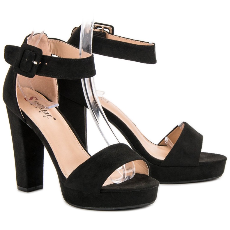 Seastar Sandalias sexy en la plataforma negro 1