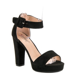Seastar Sandalias sexy en la plataforma negro 4