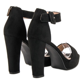 Seastar Sandalias sexy en la plataforma negro 6
