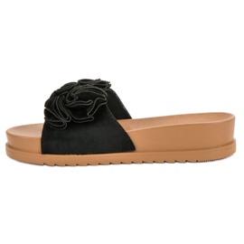 Primavera Pantuflas negras negro 3