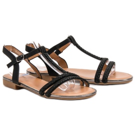 Small Swan Sandalias planas negro 2 Small Swan Sandalias planas negro 2