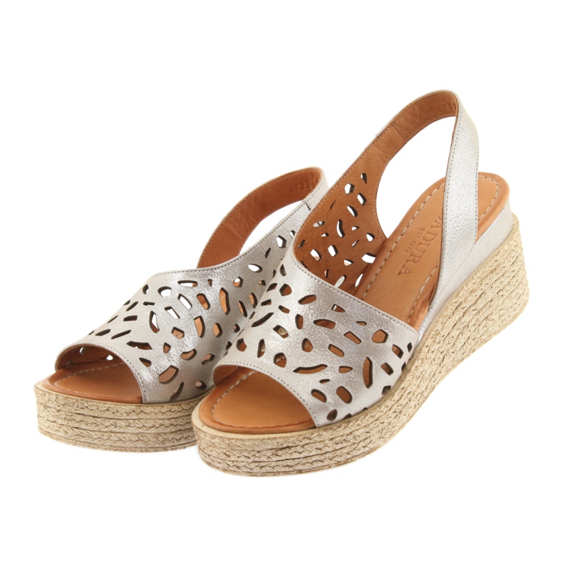 Sandalias cuña Badura 4722 cappuccino beige 3