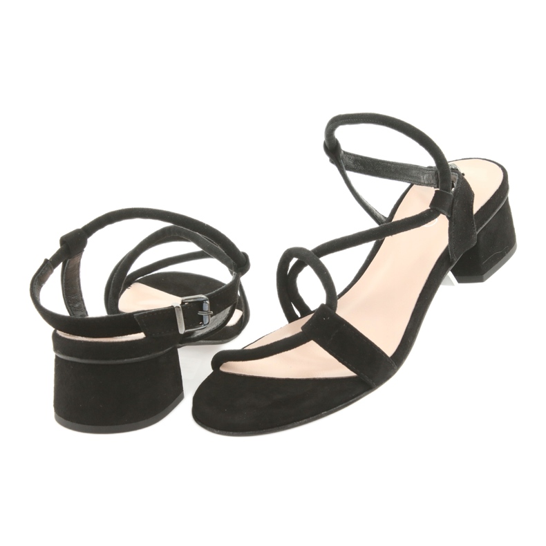 Edeo Sandalias de cuero para mujeres 3386 Negro 4 Edeo Sandalias de cuero para mujeres 3386 Negro 4