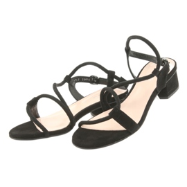 Edeo Sandalias de cuero para mujeres 3386 Negro 3 Edeo Sandalias de cuero para mujeres 3386 Negro 3