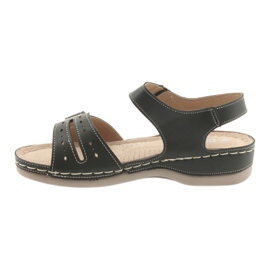 Sandalias de mujer confort negras DK 25131 negro 2