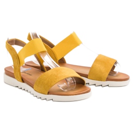 Primavera Sandalias amarillas con goma de borrar amarillo 2