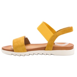 Primavera Sandalias amarillas con goma de borrar amarillo 6