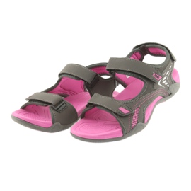 Sandalias DK para mujer, parte inferior de EVA gris claro rosa 3