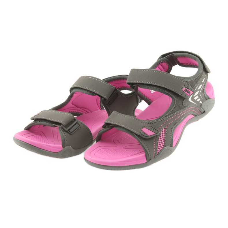Sandalias DK para mujer, parte inferior de EVA gris claro rosa 3