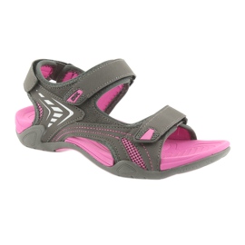 Sandalias DK para mujer, parte inferior de EVA gris claro rosa 1