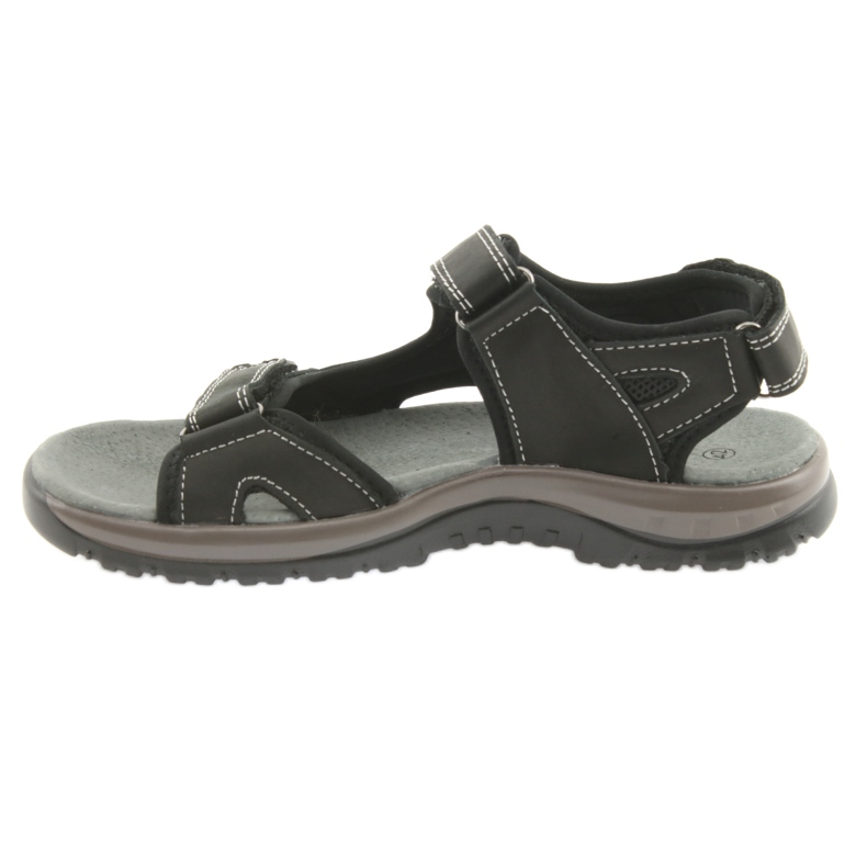 Sandalias DK velcro negro fondo EVA claro 2 Sandalias DK velcro negro fondo EVA claro 2