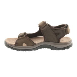 Sandalias DK Brown con velcro y parte inferior de EVA ligera marrón 2