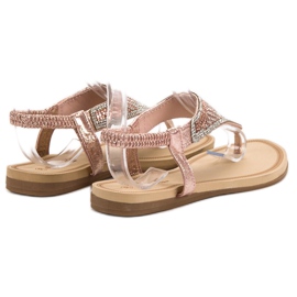 Bello Star Sandalias de chanclas casuales rosado 4
