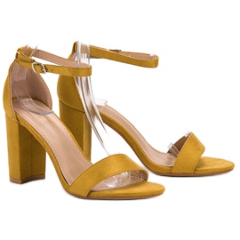 Anesia Paris Sandalias mostaza sexy amarillo 6