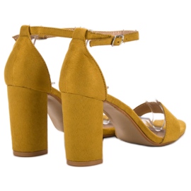 Anesia Paris Sandalias mostaza sexy amarillo 5