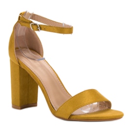 Anesia Paris Sandalias mostaza sexy amarillo 3