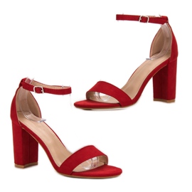 Anesia Paris Sandalias rojas sexy rojo 3