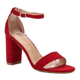 Anesia Paris Sandalias rojas sexy rojo 4